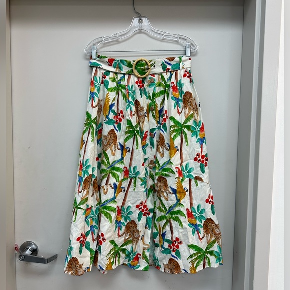 NWT FARM Rio Tropical Paradise Midi Skirt - Picture 3 of 9